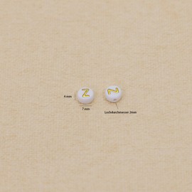 MEETGIFT Pack of 2600 Gold Letter Beads for Threading and Elastic Band for Bracelets, Beads for Bracelets, Beads for Bracelets, Letters for Bracelets, Letters for Bracelet Craft Set