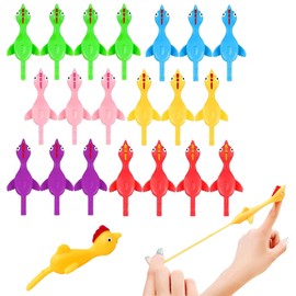 20Pcs Slingshot Chicken Finger Toys Bulk,Flying Chicken Finger Sling Shot Toy Catapult Toys,Rubber Stretchy Chicken Toys,Fun Gag Gifts for Kids Birthday Party Favors Easter Christmas Stocking Stuffers