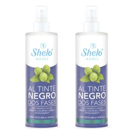Tinte Bifásico Sheló Nabel Negro Matizar Cabello Canas
