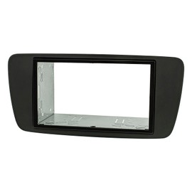 tomzz Audio 2449-035 Double DIN Radio Fascia Set Compatible with Seat Ibiza 6J 2008-2013 Anthracite Black with Installation Kit