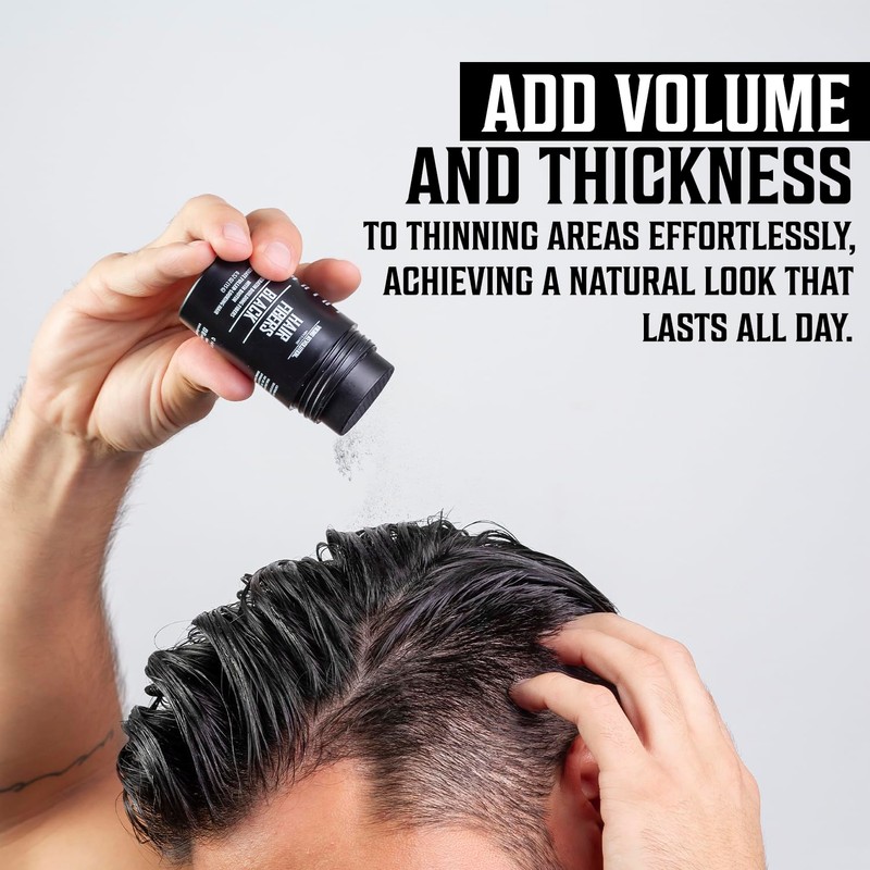 Viking Revolution Black Hair Fibers for Thinning Hair Men -