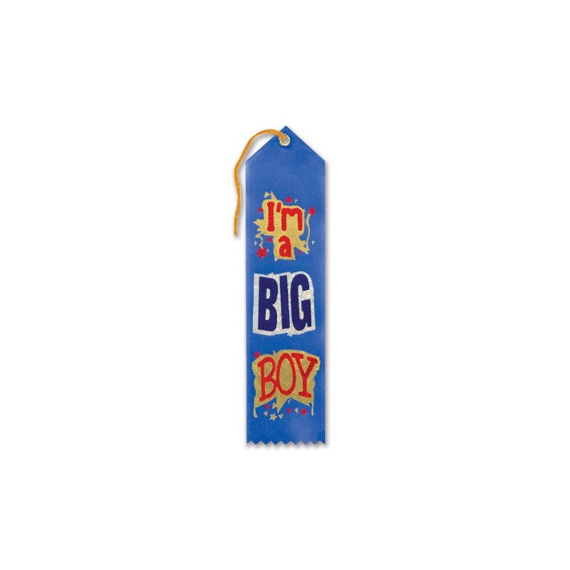 Beistle I'm A Big Boy Ribbon Award, Multicolor - 1pack