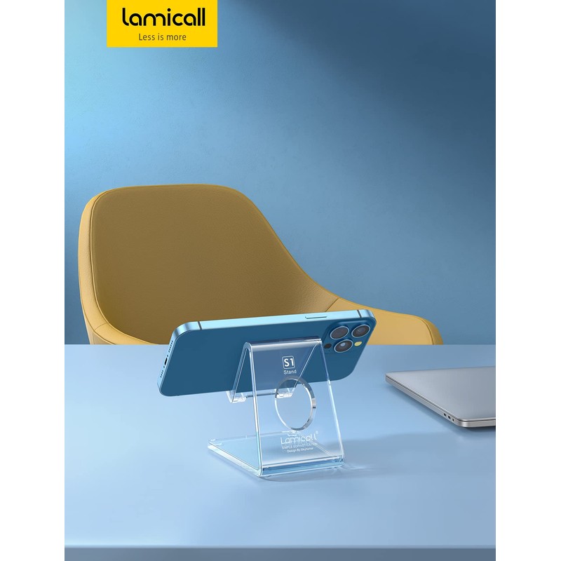 Lamicall Cell Phone Stand, Desk Accessories - Clear Office Cell