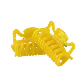 WeLoveBeads Mini Hair Claws 3.5 cm Mustard Yellow Made in Germany Pack of 2