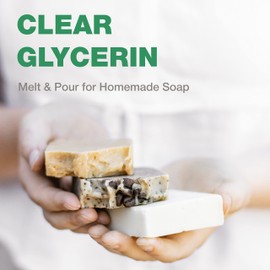 Soapeauty Clear Soap Base Glycerin Melt and Pour | Detergent Free | Natural Moisturizing Bar for Sensitive Skin & Soap Making, Easy to Cut | 10 Lbs