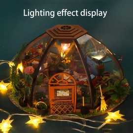 WYFCR DIY Doll House with Furniture and LED Light, Model kits for adults to build, different Scale Creative Mini Room Idea, INS style for gift, Holiday Birthday Gifts for Boys Girls