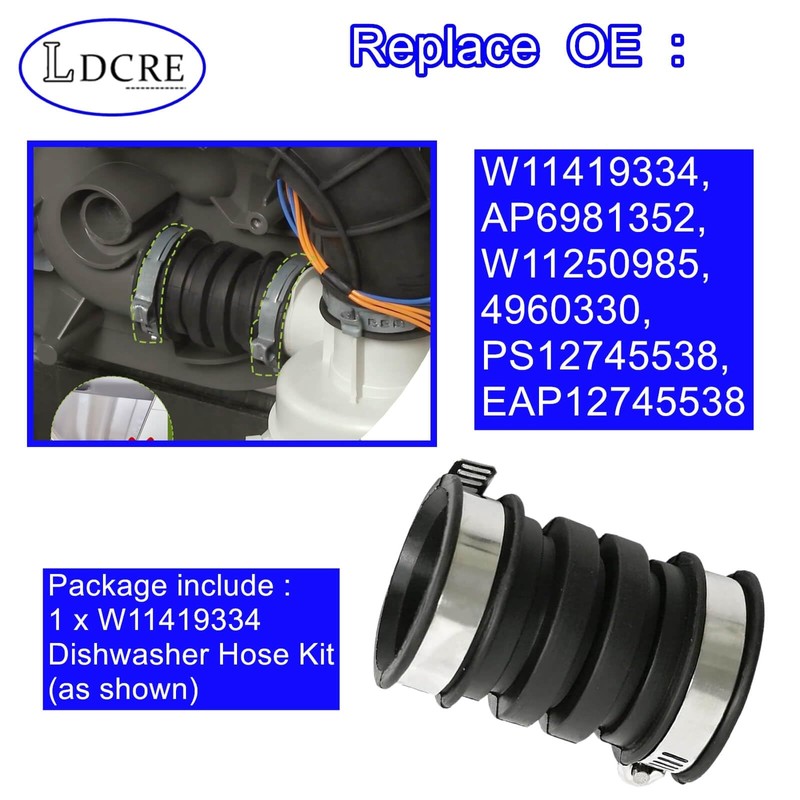 W11419334 Dishwasher Hose Kit,Dishwashers Hose Kit Replacement Parts Fits for