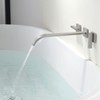 BEIYI Wall Mount Tub Filler, Brushed Nickel Wall Mounted Bathtub