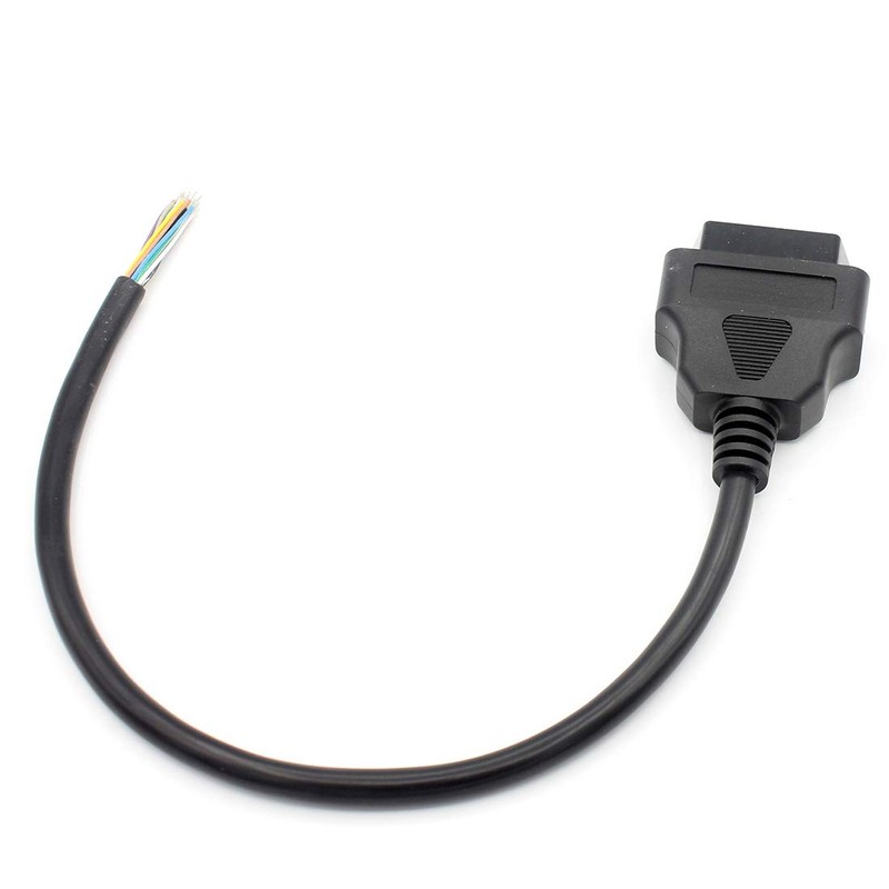 Lalomo OBD-II OBD2 16 Pin Female to to End Open