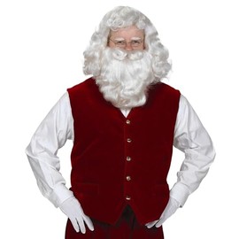 Halco Men’s Burgandy Santa Velvet Vest with Buttons - X-Large (Size 50-56)