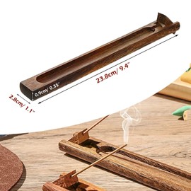 Bymivofun Pack of 2 Wooden Incense Sticks Holder, Bamboo Wood Incense Sticks, Burner Ash Catcher, for Meditation Yoga, Indoor, Outdoor (Pear Blossom Wood)