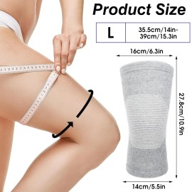 HJZHII Bamboo Knee Sleeve, Elastic Compress Sleeves Warm Brace...