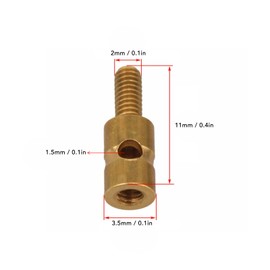 VBESTLIFE RC Model Pushrod Linkage Stopper, 1.5mm Interface Brass Quick Adjust Connector Replacement Part for Ship RC Aircraft Helicopters