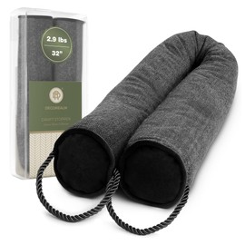 Heavy Duty Draft Stoppers and Blocker, Sound Proof Draft Guard for Doors and Windows, Decorative Cylinder Provides Insulation and Weather Stripping for Doors (Grey, 32 Inches)