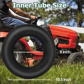 NONMON 4.80/4.00-8 Inner Tubes, Pack of 2 480/400-8 Inch Inner Tubes, Air Hose, Small Tyres with Straight Valve, Replacement Tube for Lawn Mower, Wheelbarrow, Sack Truck, Hand Trolley, Dollies