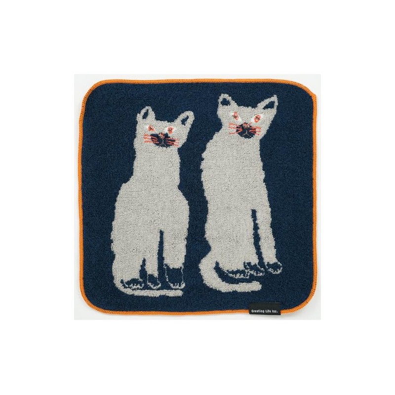 Greeting Life Miroko Machiko Hand Towel Cat MRZ-67 Gray