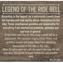 THE RIDE BELL GOLD POT LEAF  Lucky Biker Charm Fit Motorcycle Harley weed