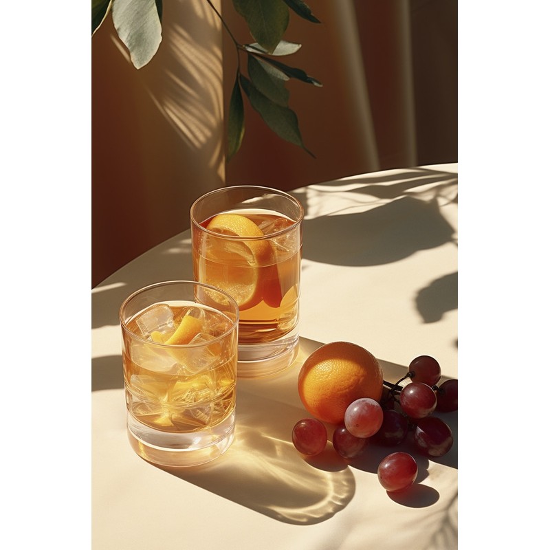 Peach Oolong |A sip of iced peach oolong on a