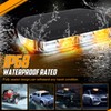 OPPBUY Rechargeable Amber White Emergency Roof Top Strobe Light, 48LED