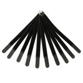 MUSIC STORE Cable Velcro Black 30 cm MkII, Pack of 10, Cable Organisation, Cable Secure, Ideal for Music and Audio Equipment