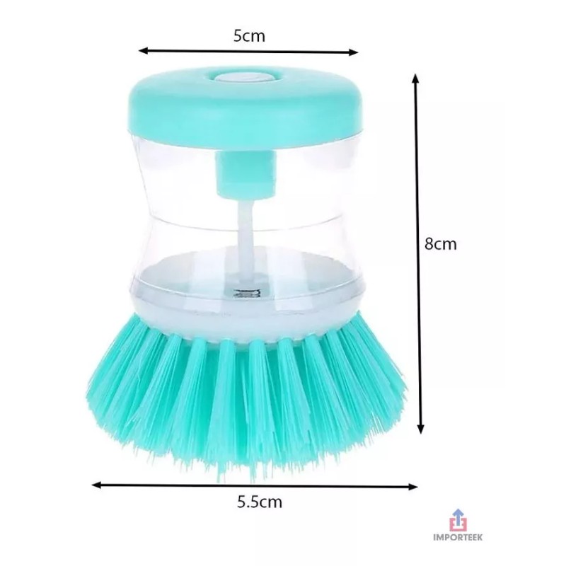 Importeek Cepillo Esponja Dispensador Jabon Lava Trastes Multiusos