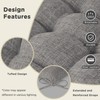 AddGrace Rocking Chair Cushions Indoor with Ties 21x17/17x17 Light Grey