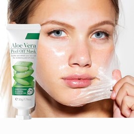 Aloe Vera Peel Off Face Mask, Cleansing Moisturizing Jelly Mask for Facials, Smooth Pores Cleasning Oil-control Enhance Skin Elasticity for Daily Skin