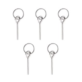 BRILLIANCE4U Tent Pin & Ring Replacement, Tent Pole Connectors, Aluminum Tent Pole Rings with 1 Pin, Tent Building Tool, Tent Pole Accessories 5 Pack