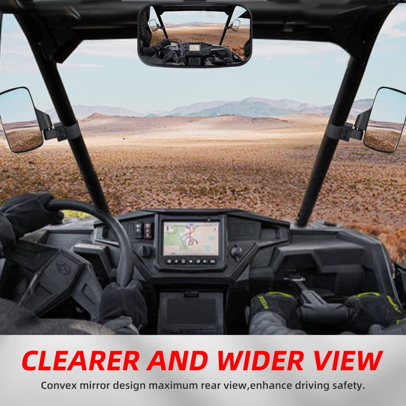 OFIG UTV Side Mirrors And UTV Center Mirror for 1.6"