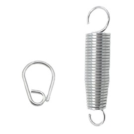 2pcs Metal Bass Drum Pedal Spring, Standard Replacement Kick Pedal Springs,Galvanized Finish Kick Drum Pedal Spring, Bass Drum Beater Spring, Percussion Instrument Hardware Parts