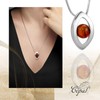 Copal Women's Necklace with Genuine Baltic Amber and Sterling Silver