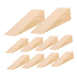Gatuida 20pcs Triangle Wooden Door Stoppers Non Slip Wedge Design Durable Solid Wood for Home Use Easy Installation Stable Support for All Floor Types