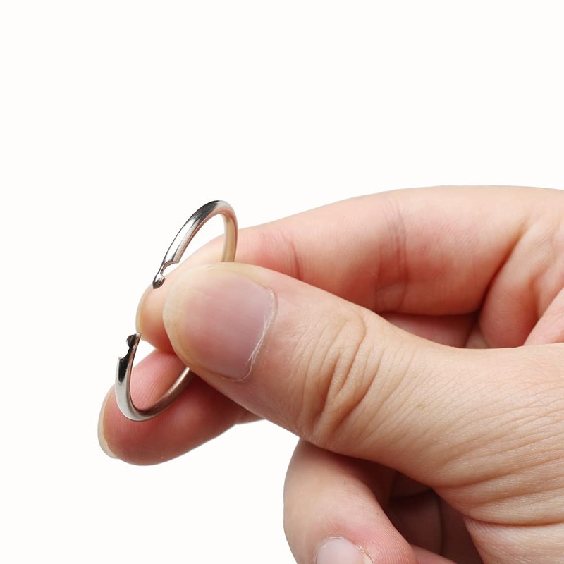 kuou 20 Pcs Metal Book Rings, Loose Leaf Binders Book
