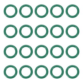 PATIKIL Fluorine Rubber O-Ring 9mm OD 6mm ID 1.5mm Width, 20 Pcs Metric FKM Sealing Gasket Replacement for Seal Plumbing and Faucet Hose Machinery Plumbing Valves, Green
