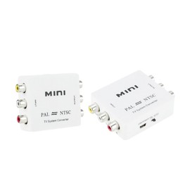 HBFQMDJLX PAL to NTSC/NTSC to PAL Mutual Conversion TV System Converter, Gold-Plated Ports, Compact Design, Used for TV/Computer/Set-top Box/Monitor/Projector