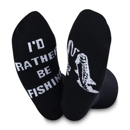 I’d Rather Be Fishing Socks Fishing Socks Gift For Fisherman,Fathers Day Gift (Fishing Socks)