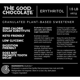 Erythritol Zero Sugar Sweetener - Zero Calorie - Zero Carb - Value Pak - Two (2) X 1.5lb bags