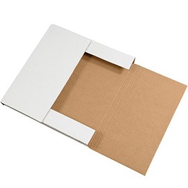 Tape Logic TLM10101 Easy-Fold Mailers, 10 1/4" x 10 1/4" x 1", White (Pack of 50)