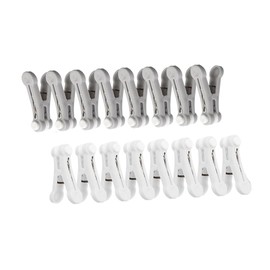 Plastic Clothespins Utility Clothes Strong Traceless Pins, 16Pcs Non-Slip Windproof Laundry Pegs, Non-Trace Sealing Clothesline Utility Clips