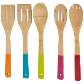 Core Colorful Bamboo Utensils 5-Pieces Set