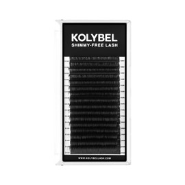 KOLYBEL SHIMMY-FREE Lash Extension 0.03 C Curl Classic Lash Extensions 13-20mm Self Fanning Lash Trays Matte Ultra Lightweight Eyelash Extensions Professional Supplies for Lash Techs(0.03 C 13-20mm)