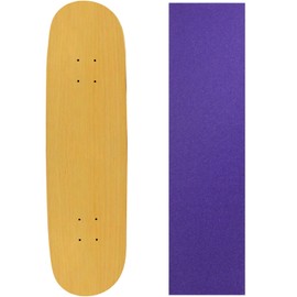 Moose Skateboard Deck Blank Natural 8.25" Purple Grip