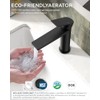 FORIOUS Black Bathroom Faucet 1 Hole, Single Lever Bathroom Sink
