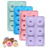 PRVCFZ 4 PCS Donut Mould, Doughnut Mould, Non-Stick 6 Cavity