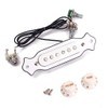 Alnicov White Sound Hole Magnetic Pickup with Tone Volume Knobs