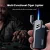 PROMISE Jet Torch Cigar Lighter - Adjustable Flame, Refillable with