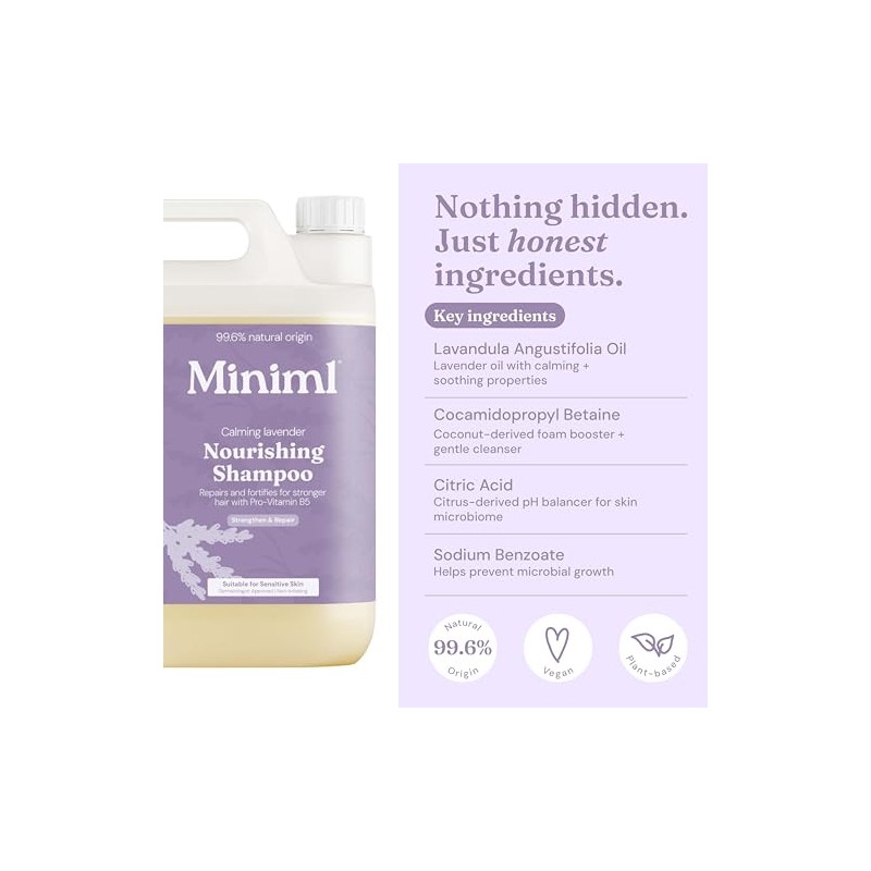 Miniml Natural Eco Hair Shampoo 5L Refill – Lavender &