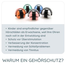 Alecto BV 71 Children's Ear Defenders – Ear Muffs – Earmuffs for 18 Months to 12 Years – blue