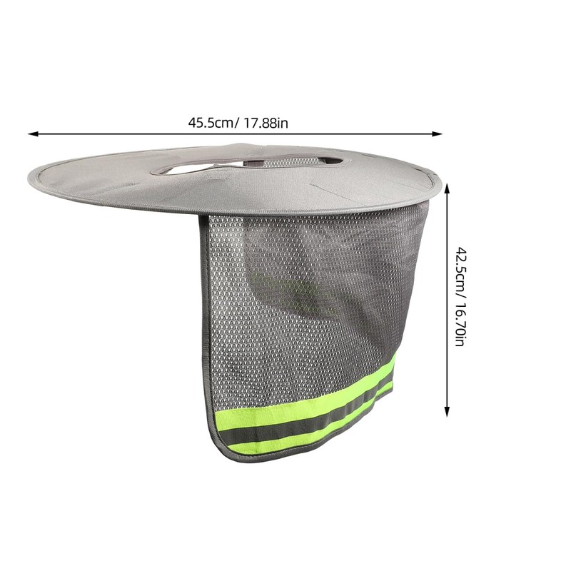 TOVINANNA Hard Hat Sun Shield, Full Standard Brim Mesh Sunshade