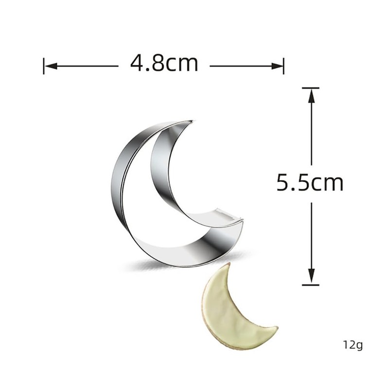 ccHuDE 3 Pcs Star Moon Cloud Cookie Cutters Stainless Steel